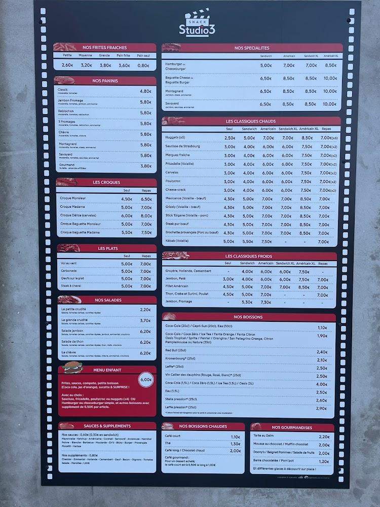 Snack Studio 3 - Menu Image 1